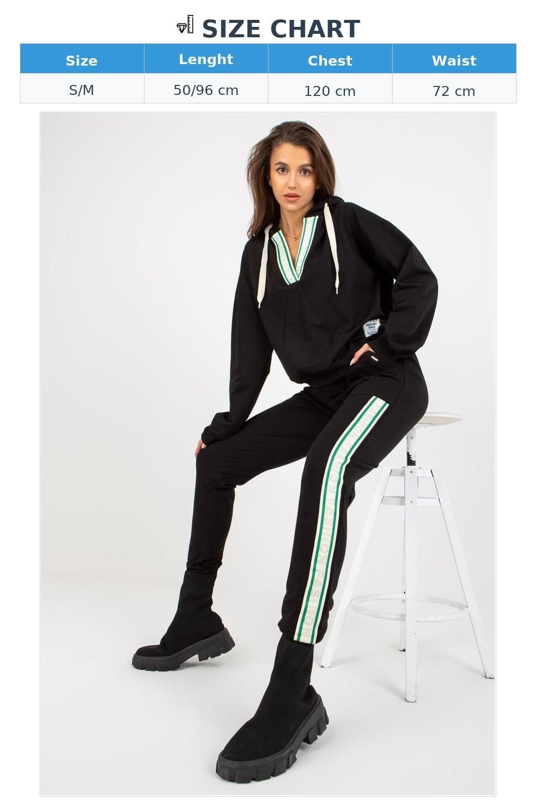 Love Lace Love Lace Women's Hooded Sweatshirt & Pants Set in Black - 4
