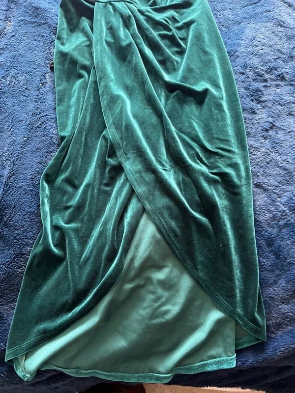ASOS ASOS green velvet dress