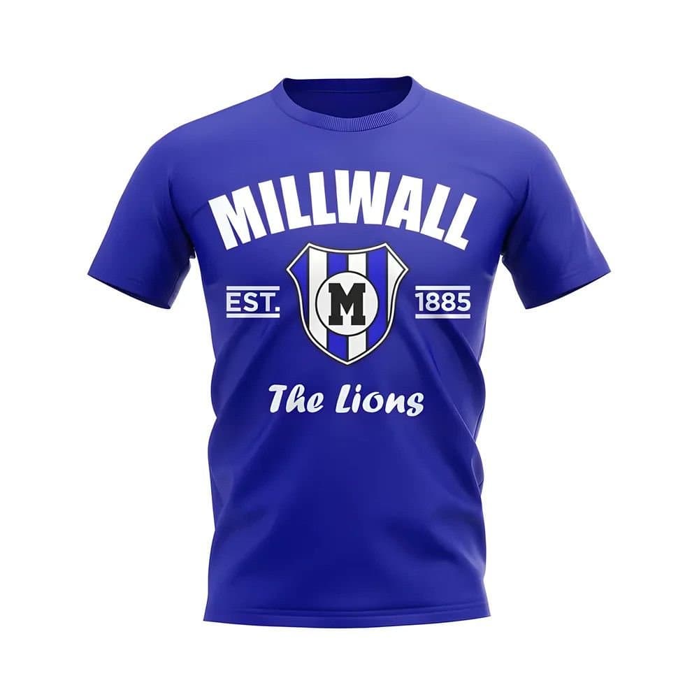 Millwall Millwall Men's Personalised Established Football T-Shirt in Blue