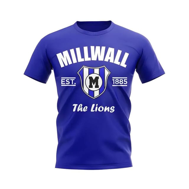 Millwall Millwall Men's Personalised Established Football T-Shirt in Blue - 2