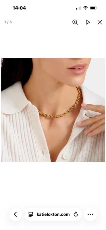 Katie Loxton Katie Loxton Reine waterproof gold rope necklace