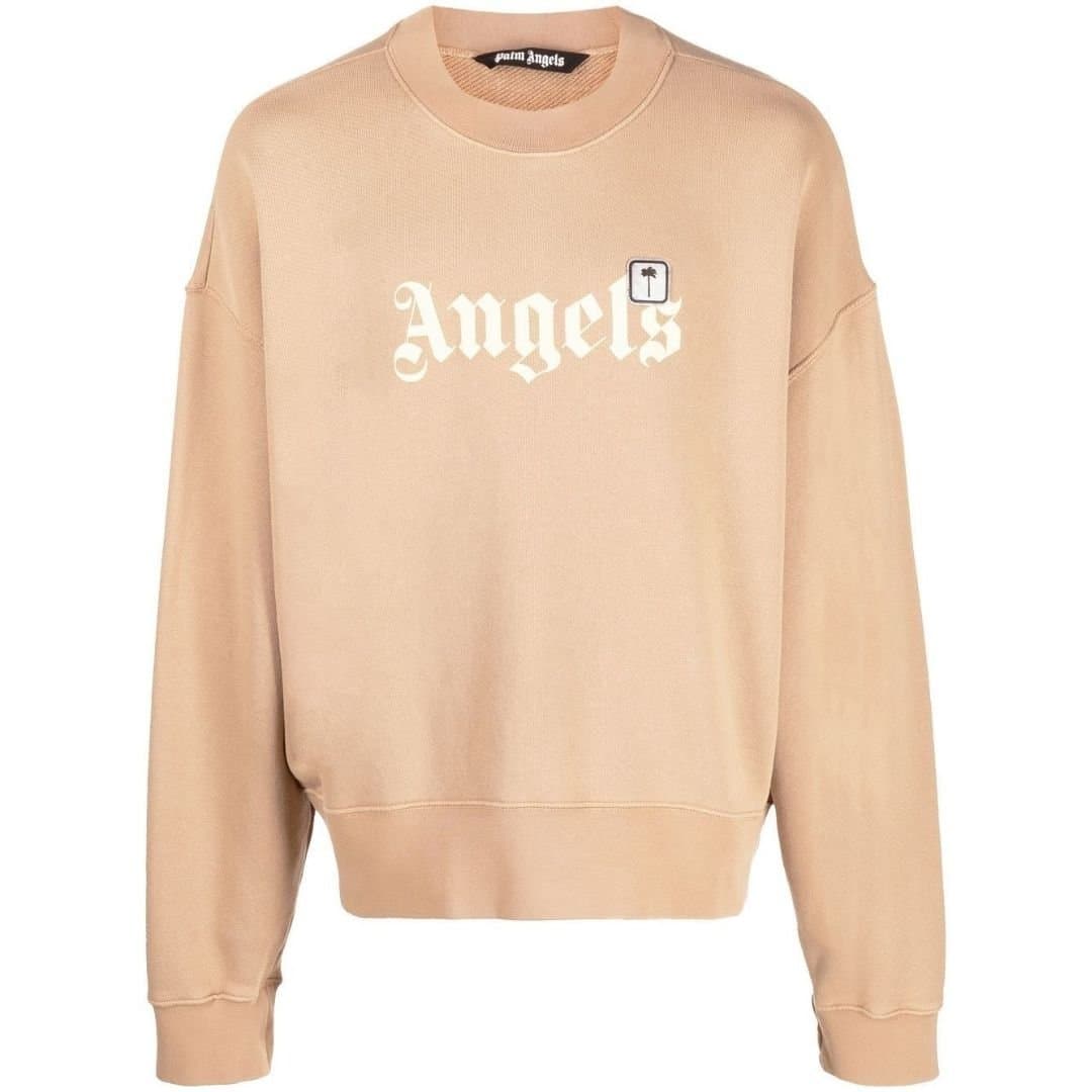 Palm Angels Palm Angels Men's Beige Crewneck Cream Sweatshirt