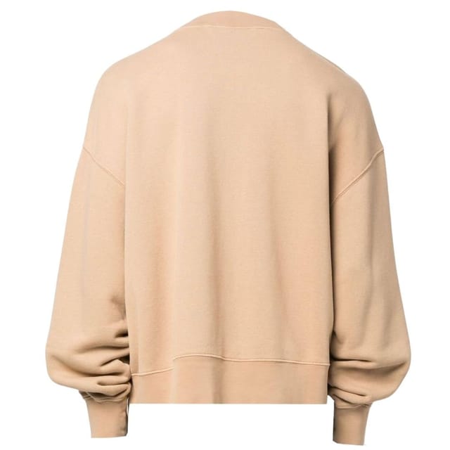 Palm Angels Palm Angels Men's Split Shark Branded Logo Cream Sweatshirt in Beige - 3