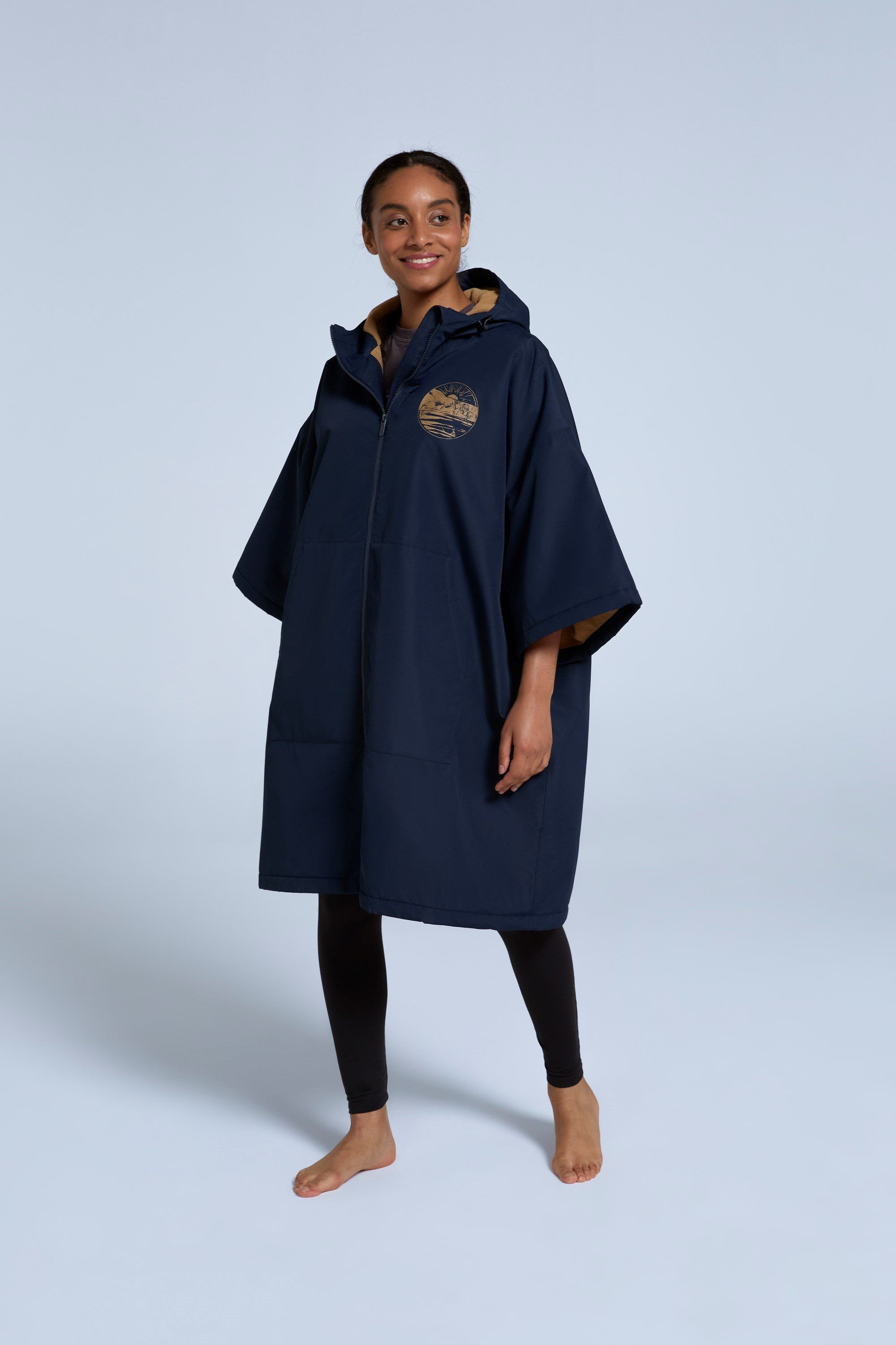 Animal Animal Women's 'Misty' Waterproof Fleece Lined Parka Jacket Warm Hooded Full Zip Coat in Navy - 3