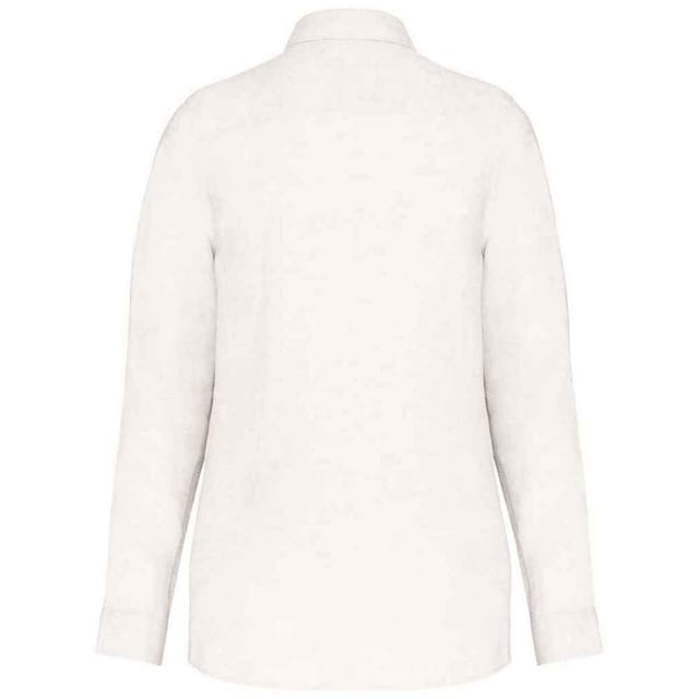 Spasso Spasso Women's Linen Long-Sleeved Shirt in White - 2