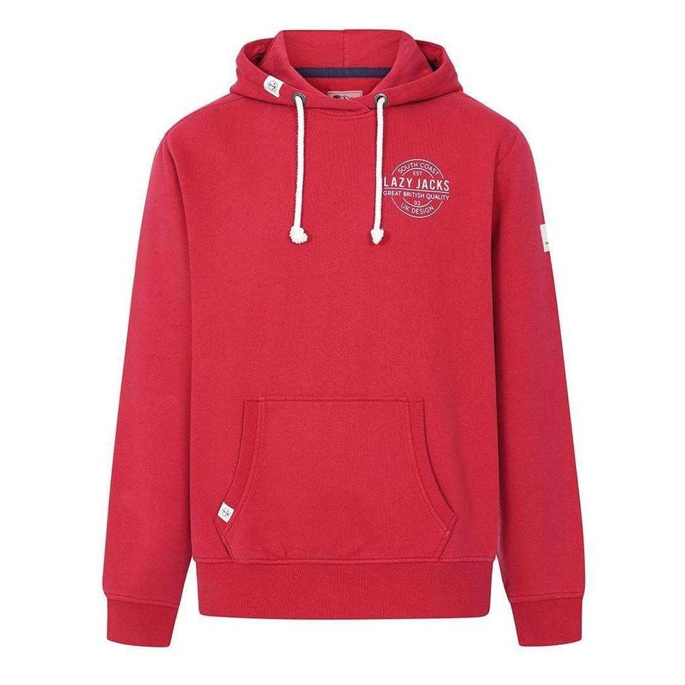 Lazy Jacks Lazy Jacks Men's Printed Hoodie in Crimson - 2
