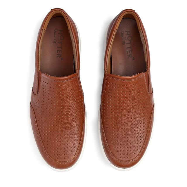 Hotter Hotter Men's 'Apex' Slip-On Shoes in Tan - 3