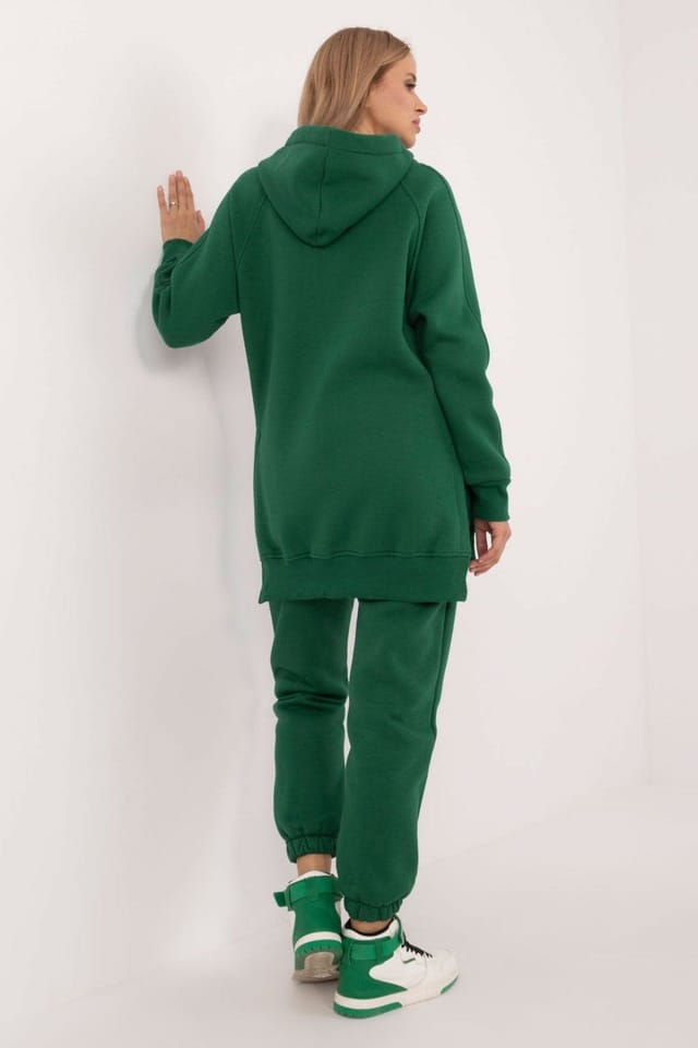 Love Lace Love Lace Women's 3 Piece Cotton Melange Warm Casual Set in Green - 3