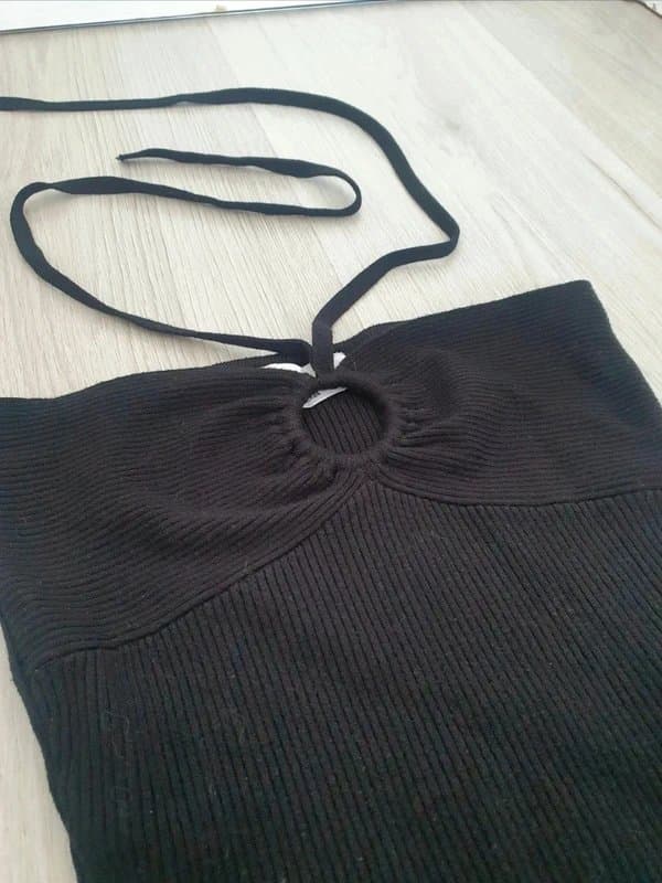 Bershka Bershka halter bodysuit black