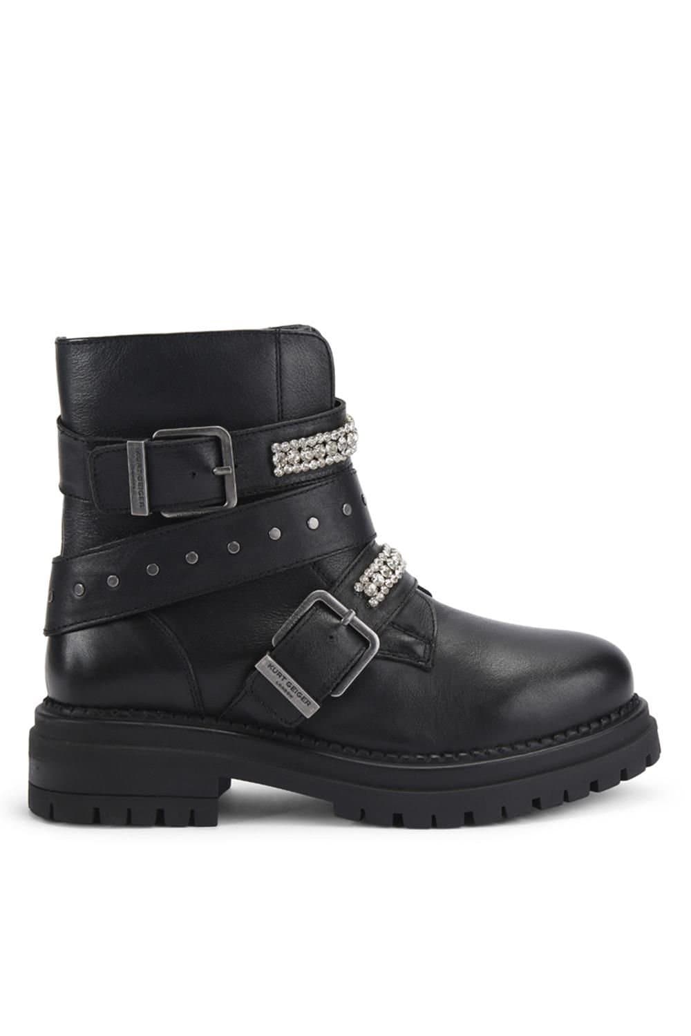 Kurt Geiger London Kurt Geiger London Women's 'Double Buckle Biker' Boots in Black