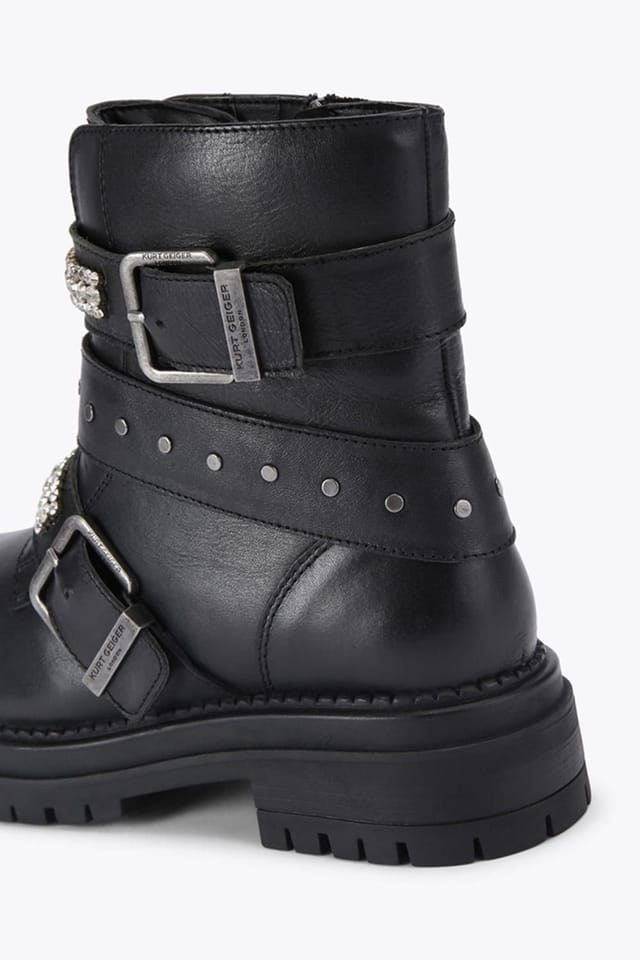 Kurt Geiger London Kurt Geiger London Women's 'Double Buckle Biker' Boots in Black - 3