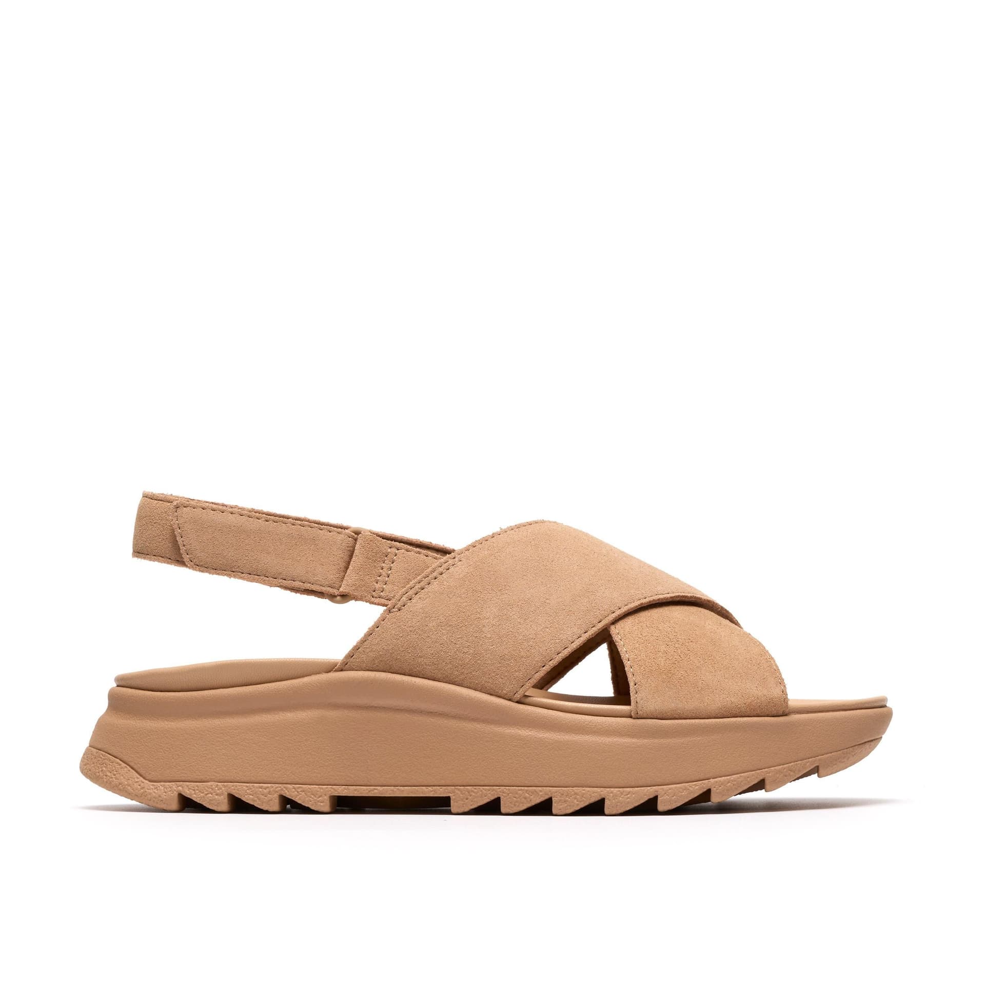 Clarks Clarks Women's DashLite Wish Beige Suede Flat Sandals