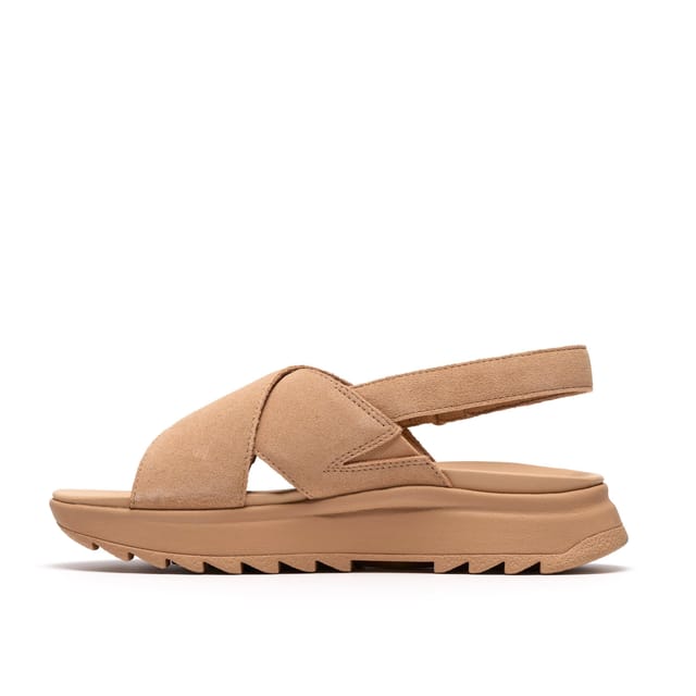 Clarks Clarks Women's DashLite Wish Beige Suede Flat Sandals - 2