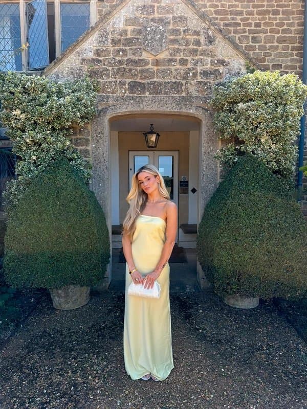 ASOS ASOS yellow satin maxi xs