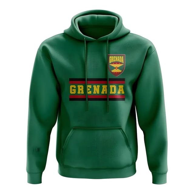 Grenada Grenada Men's Personalised Core Football Country Hoody in Green - 2