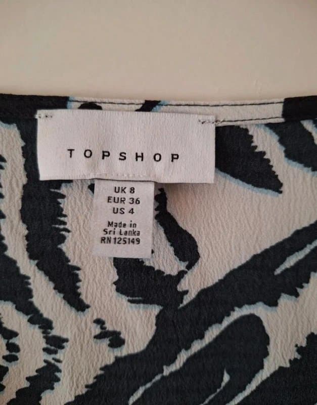 Topshop Topshop zebra midi dress