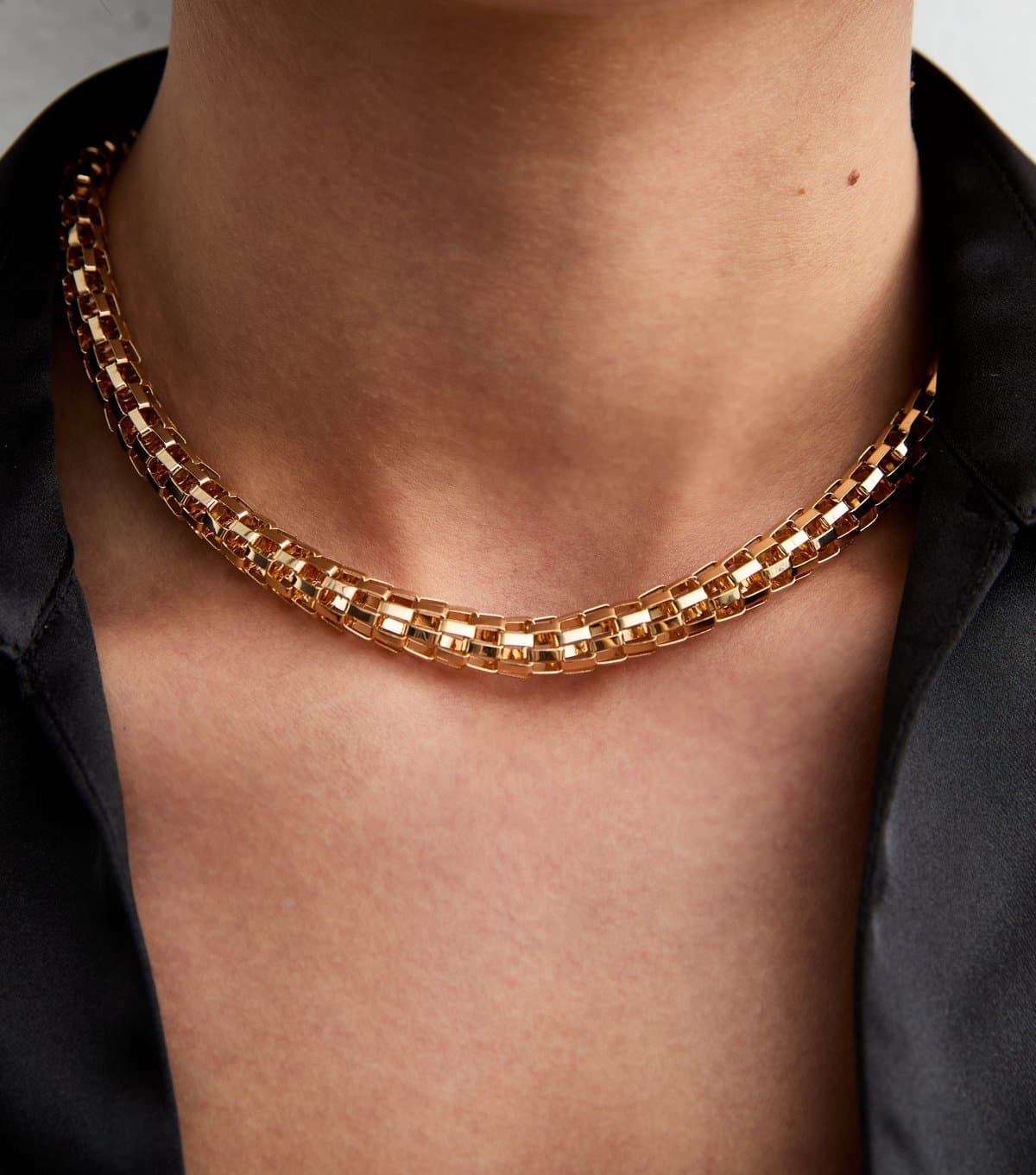New Look New Look Gold Tone Box Chain Necklace