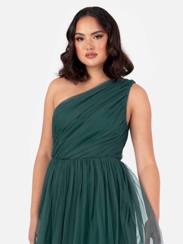 Anaya with Love Anaya with Love Women's One Shoulder Maxi Dress in Emerald - 2