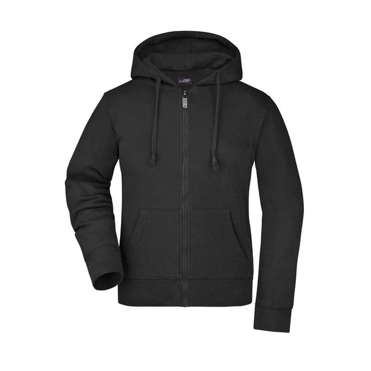 James and Nicholson James and Nicholson Women's Full Zip Hoodie in Black