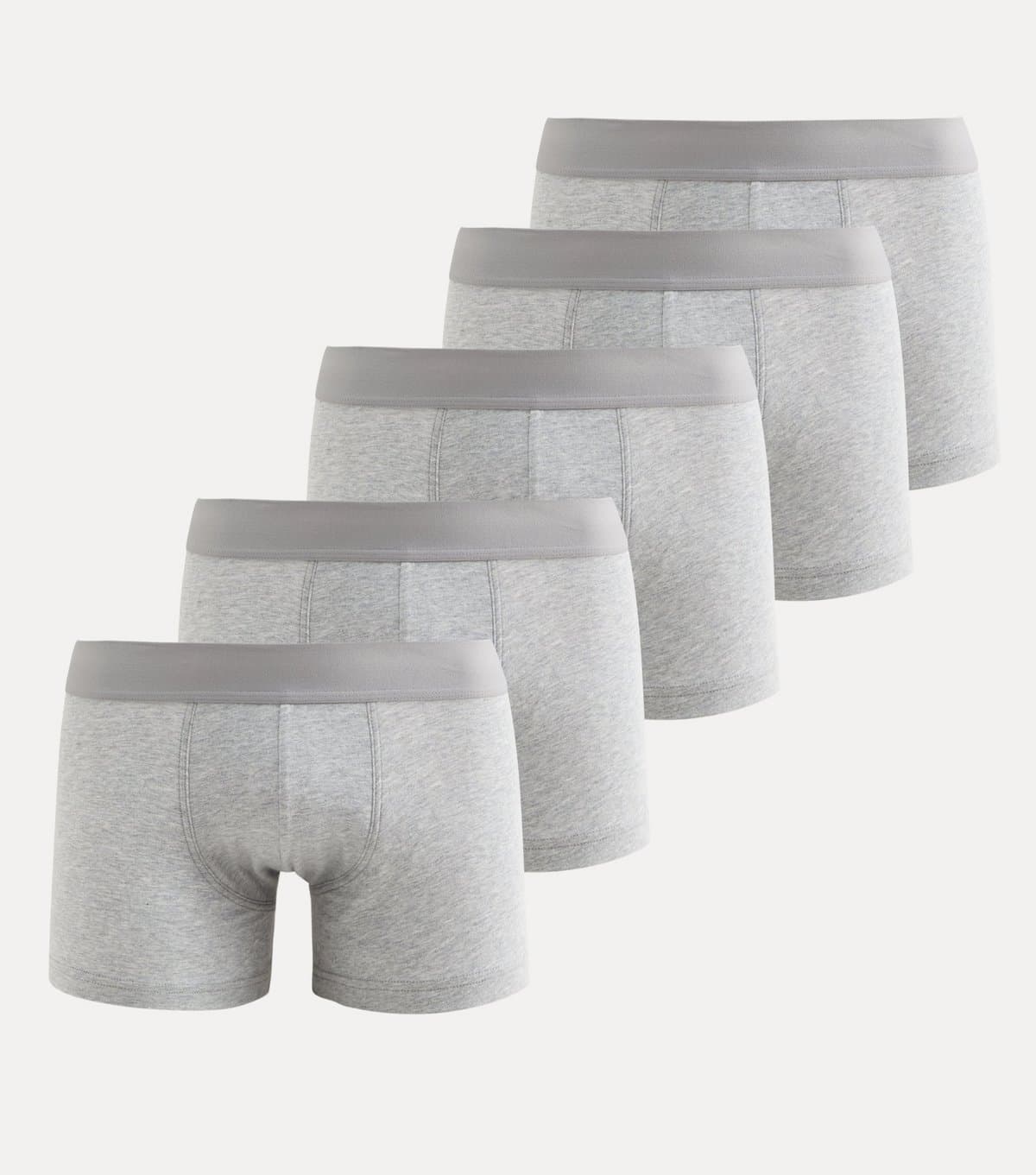 New Look Men's Pack of 5 Light Grey Boxers New Look