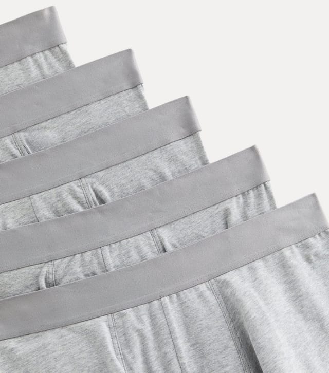 New Look Men's Pack of 5 Light Grey Boxers New Look - 2