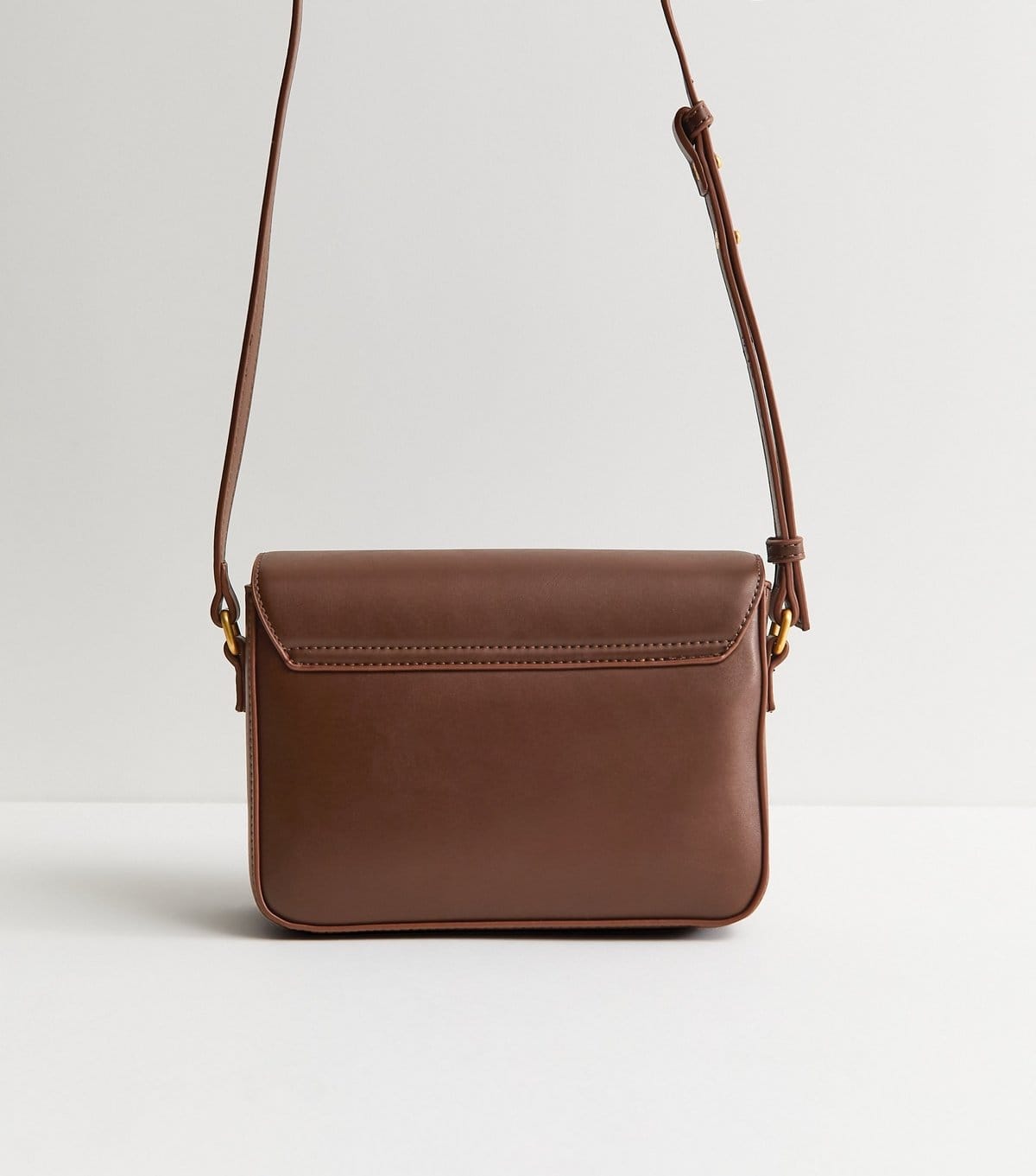 New Look Dark Brown Belted Crossbody Bag Vegan New Look - 4
