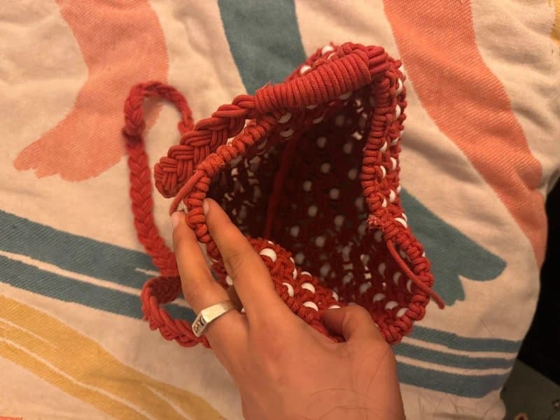 Topshop Topshop crochet beaded red bag