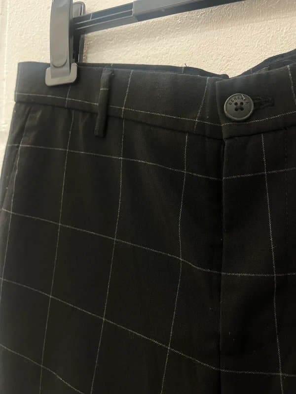 Bershka Black & white checkered suit trousers