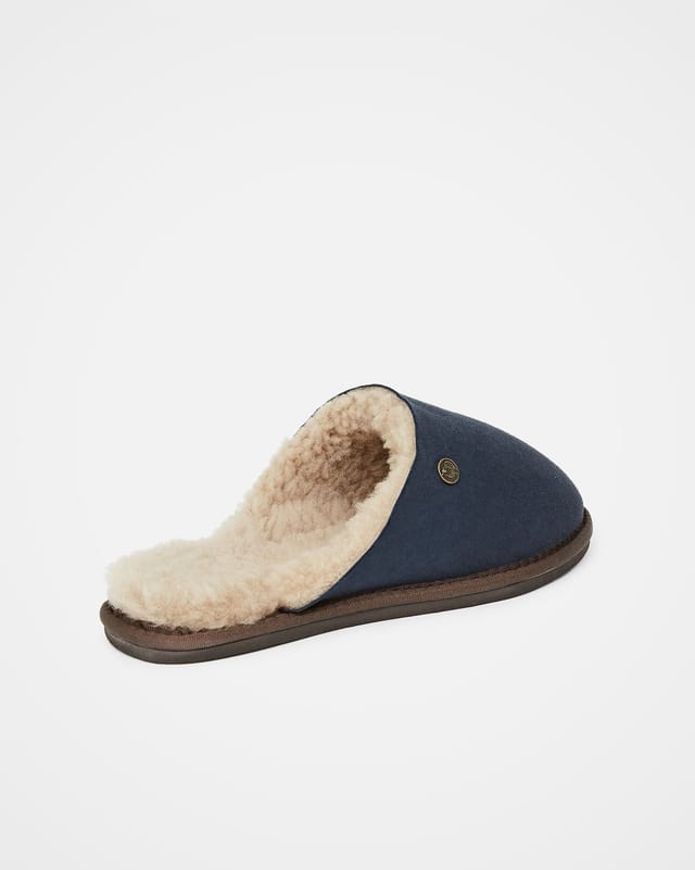 Celtic & Co Celtic & Co Women's Sheepskin Mules in Mid Navy - 2