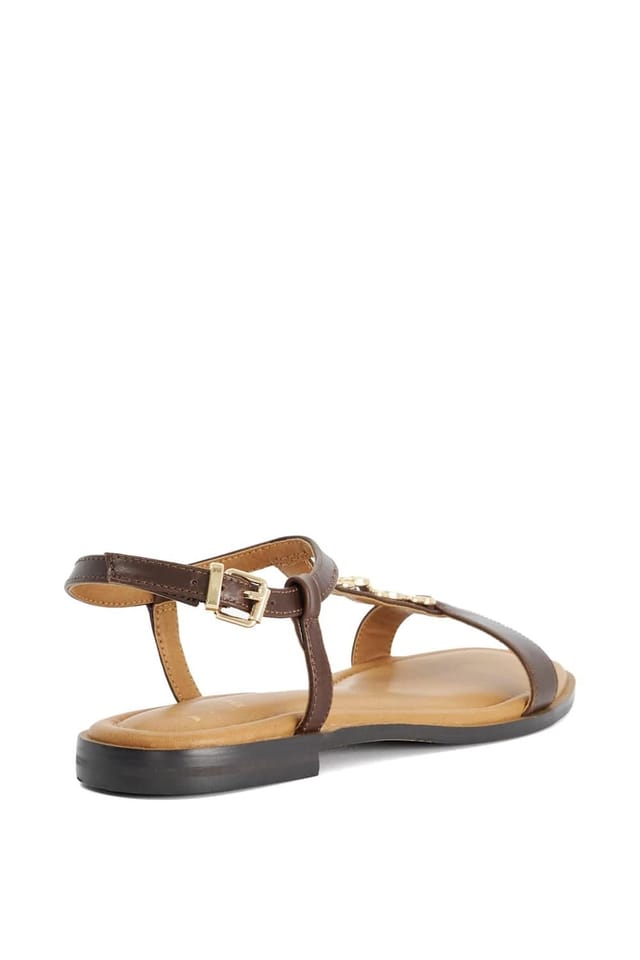 Dune London Dune London Women's Wide Fit 'Lollipops' Leather Sandals in Brown - 3