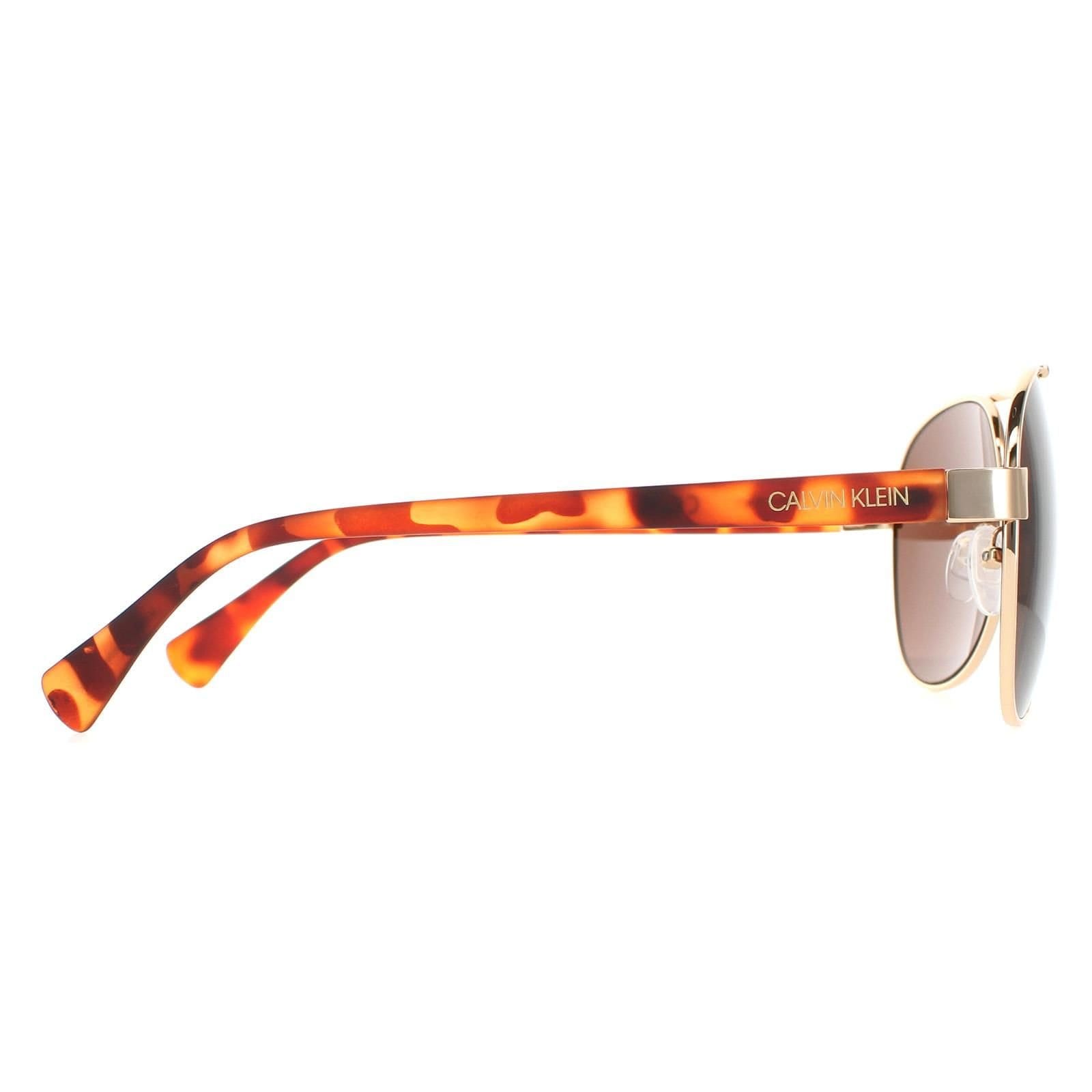 Calvin Klein CALVIN KLEIN Men's Aviator Gold Brown CK19316S - 4