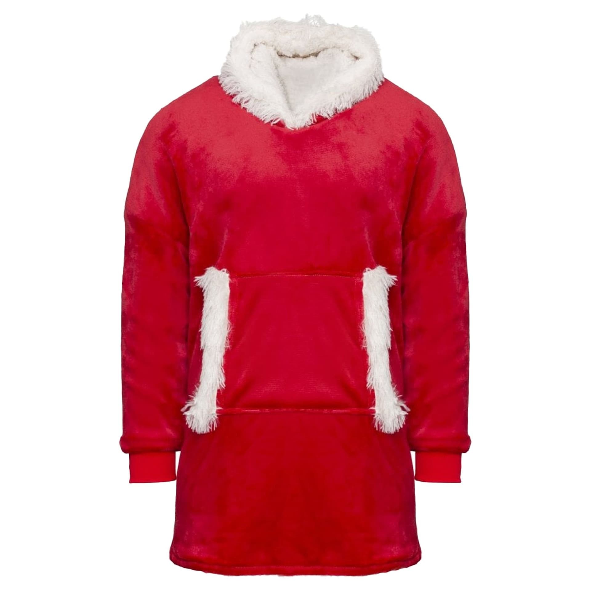 Ribbon Ribbon Men's Reversible Oversized Hoodie in Red