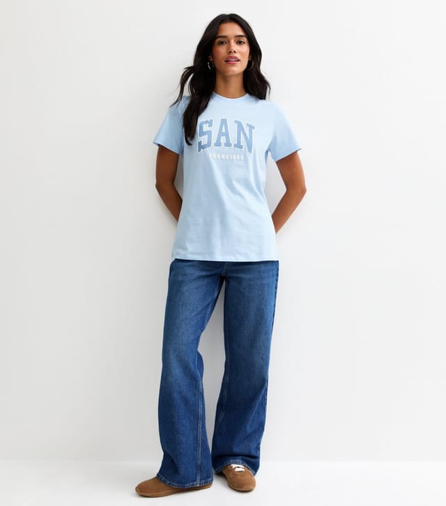 New Look Women's Light Blue Cotton San Francisco Logo T-Shirt New Look - 3