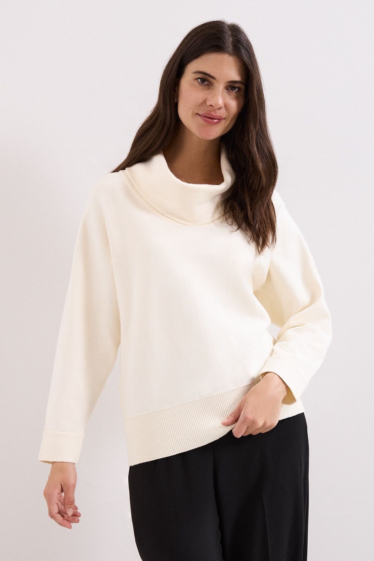 Phase Eight Off-White Cowl-Neck Knit Jumper