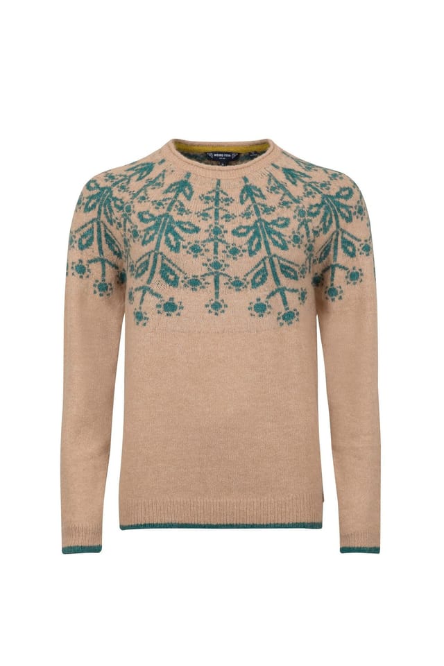 Weird Fish Weird Fish Women's Miska Fair Isle Jumper in Tan - 2
