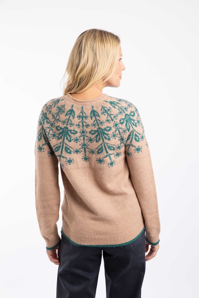 Weird Fish Weird Fish Women's Miska Fair Isle Jumper in Tan - 3