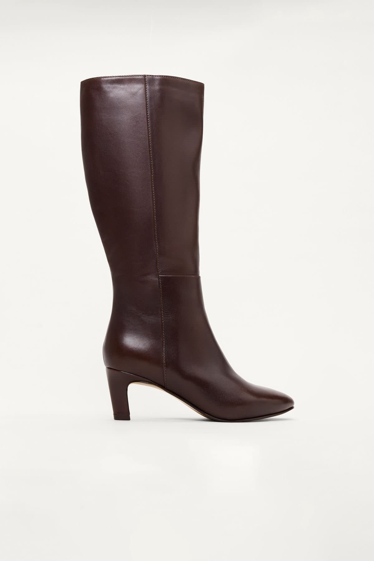 Phase Eight Phase Eight Women's Leather Knee Boots in Dark Brown