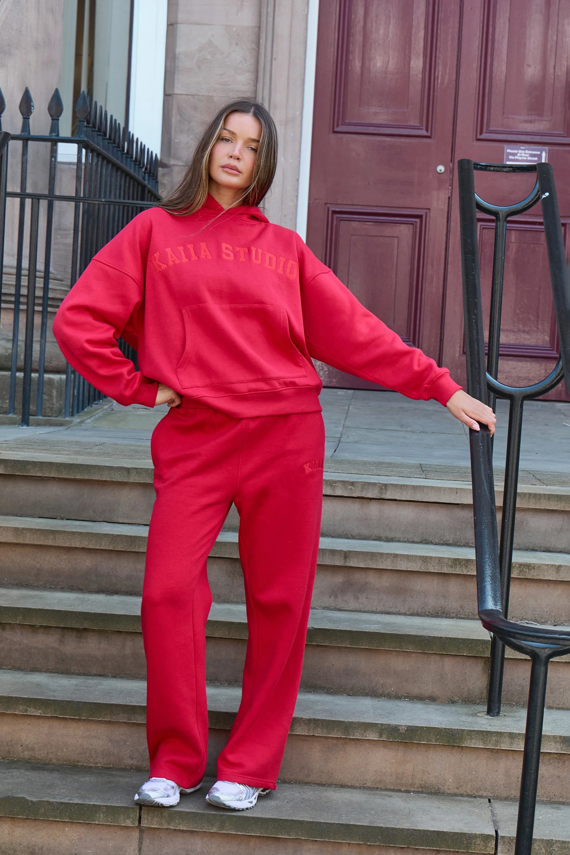 Kaiia Kaiia Studio Oversized Hoodie Red - 3