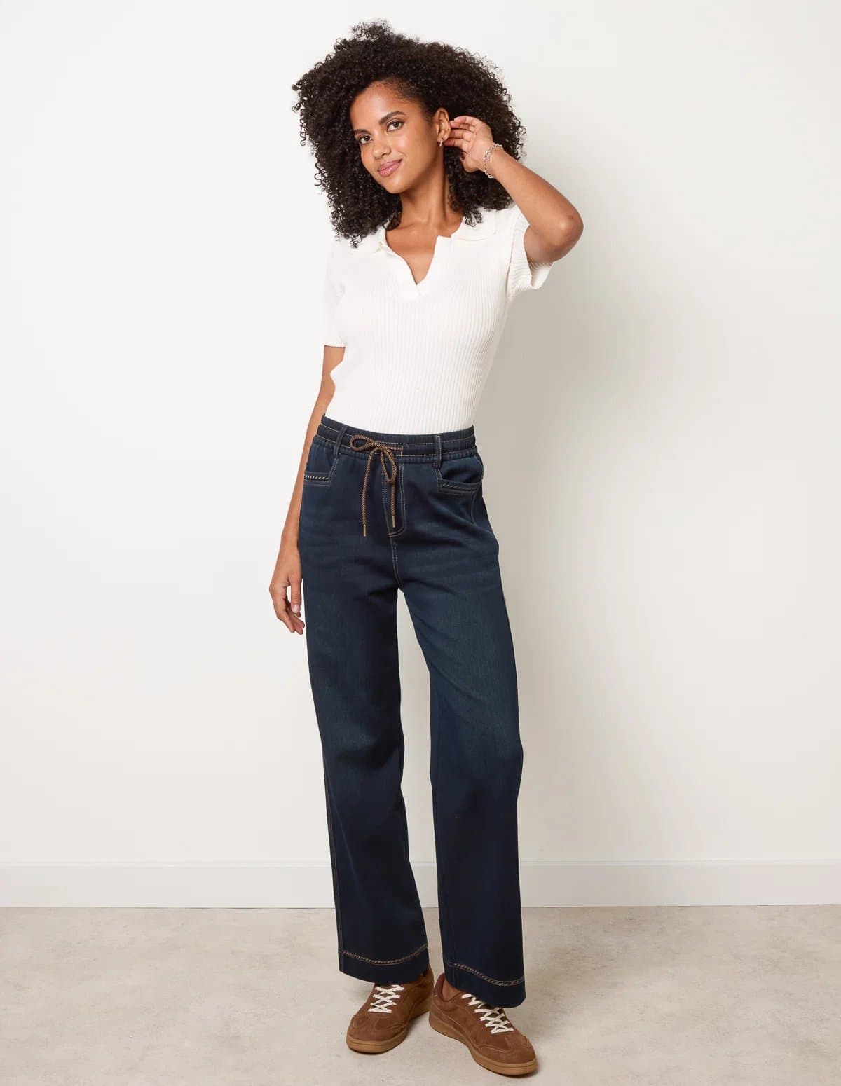 Blue Vanilla Elastic Waist Jeans
