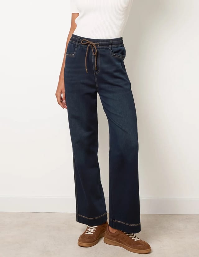 Blue Vanilla Elastic Waist Jeans - 2