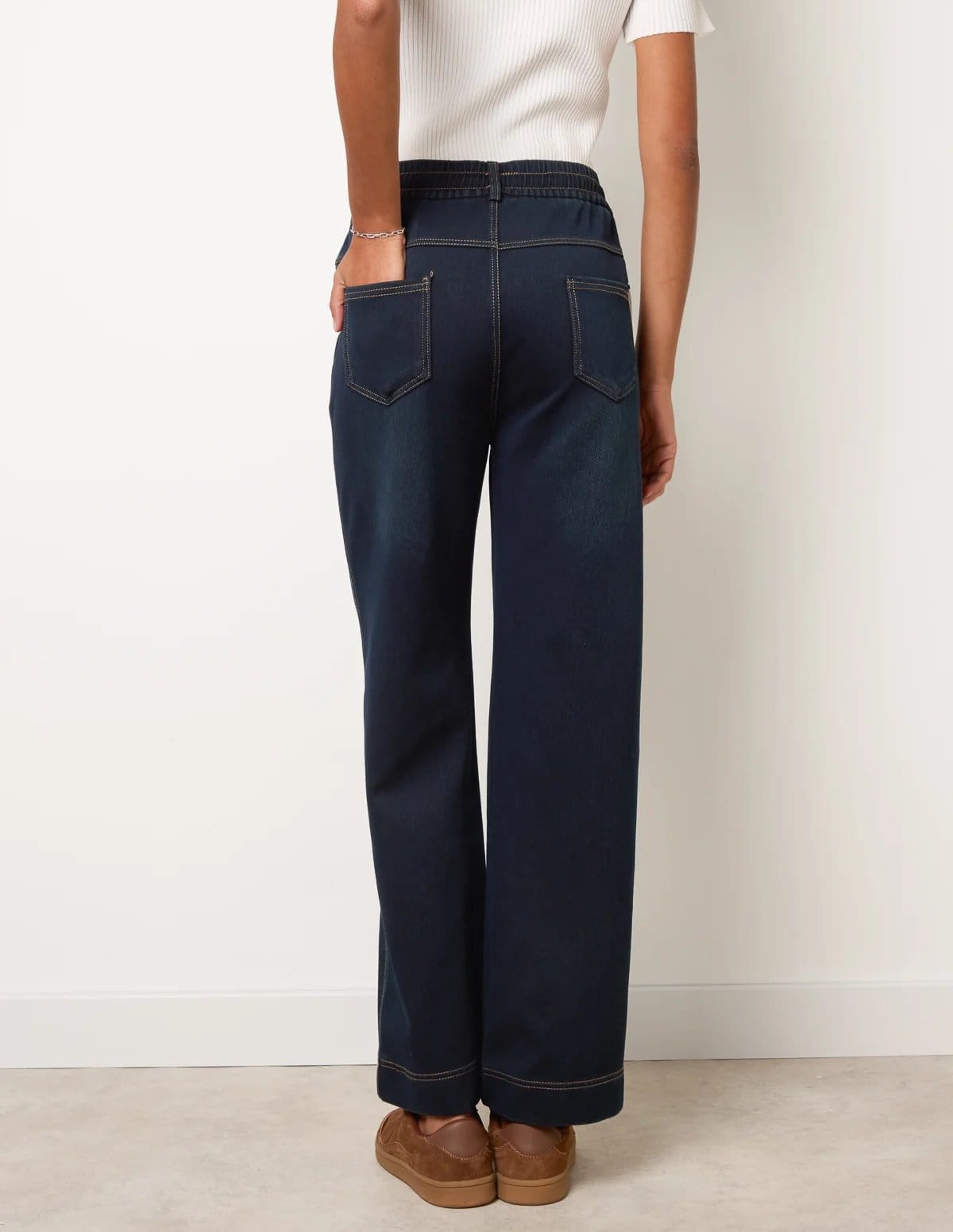 Blue Vanilla Elastic Waist Jeans - 4