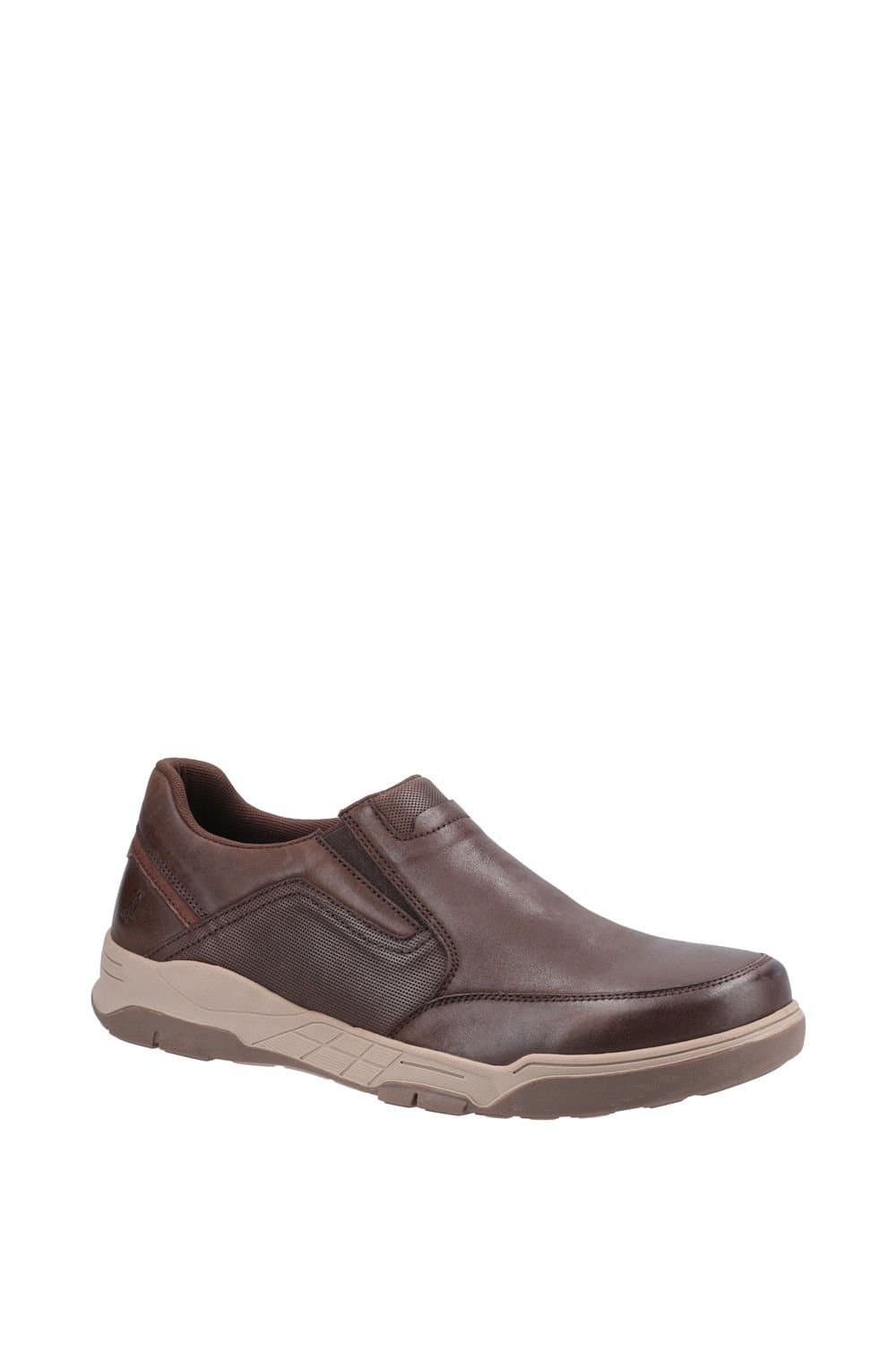 Hush Puppies Hush Puppies Men's 'Fletcher' Smooth Leather Slip On Shoes in Dark Brown