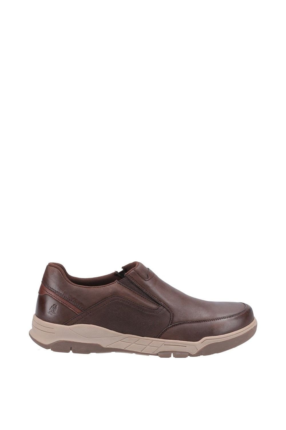 Hush Puppies Hush Puppies Men's 'Fletcher' Smooth Leather Slip On Shoes in Dark Brown - 4