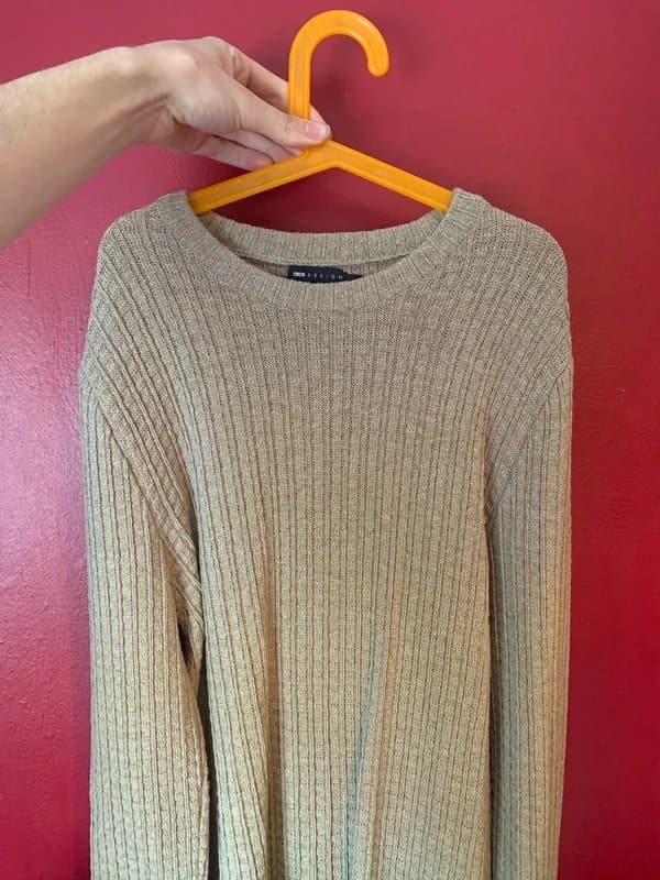 ASOS Design Beige Knitted-Style Jumper