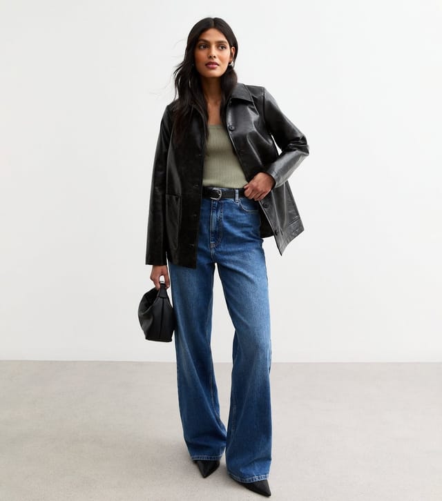 New Look Women's Green Ribbed Scoop Neck Lightweight Knit Vest New Look - 3