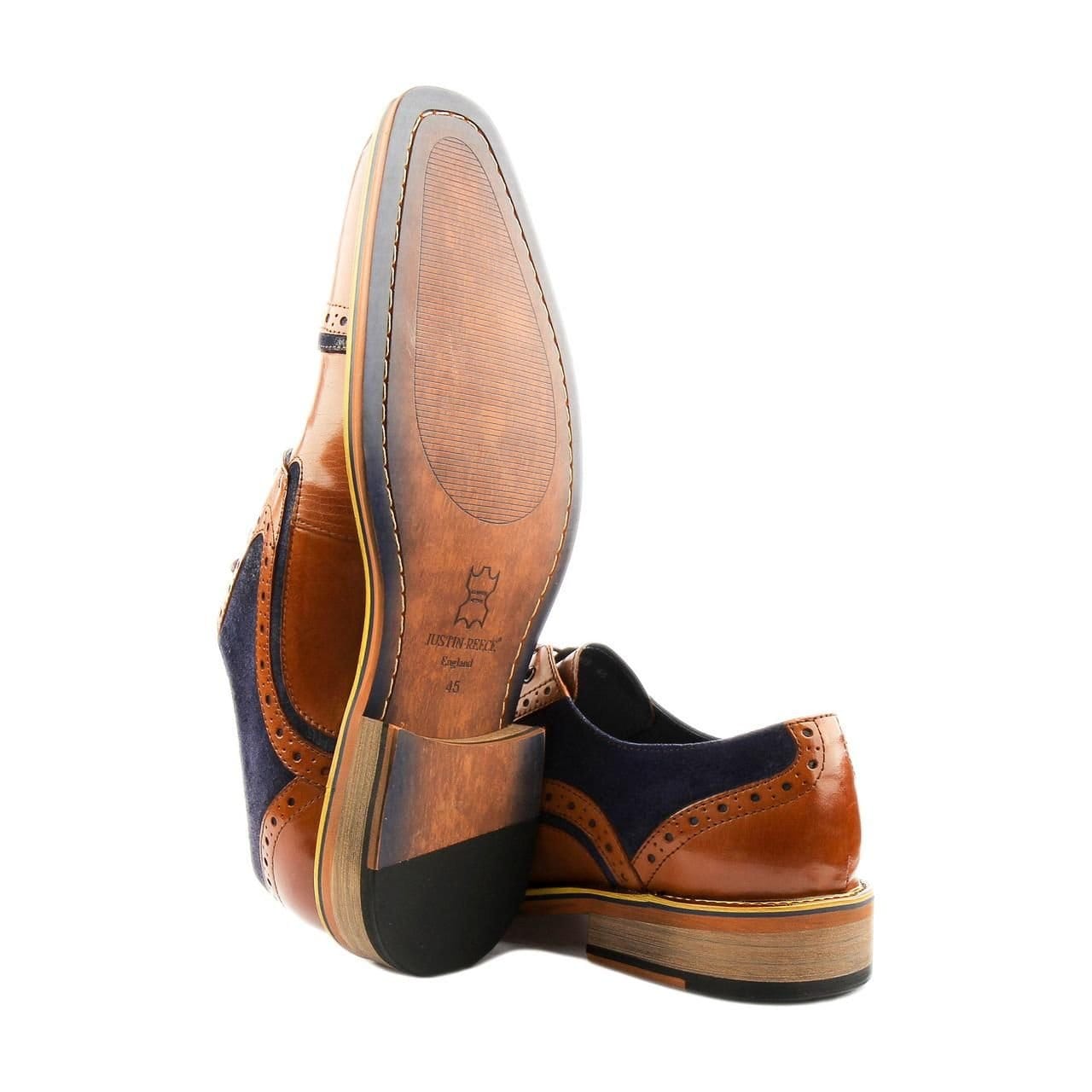 JUSTINREESS ENGLAND JUSTINREESS ENGLAND Men's 'Dennis' Leather Shoes in Brown - 4