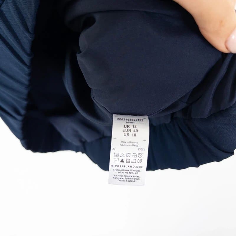 River Island River Island Oversized Bomber Jacket Size 14 Navy Blue RRP £65