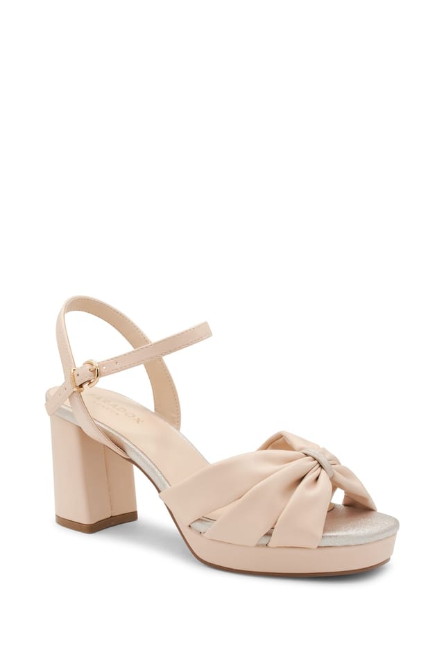 Paradox London Paradox London Women's Wide Fit 'Nerita' Platform Heeled Sandals in Nude - 2