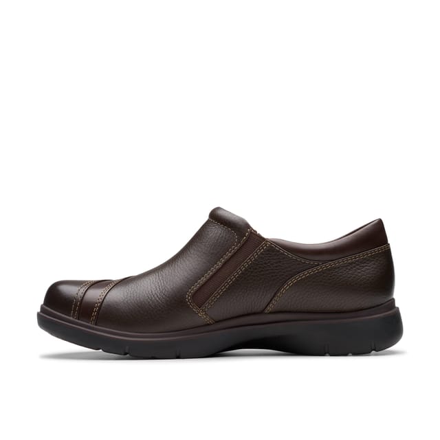 Clarks Clarks Women's Certina Pure Dark Brown Leather Slip Ons - 2