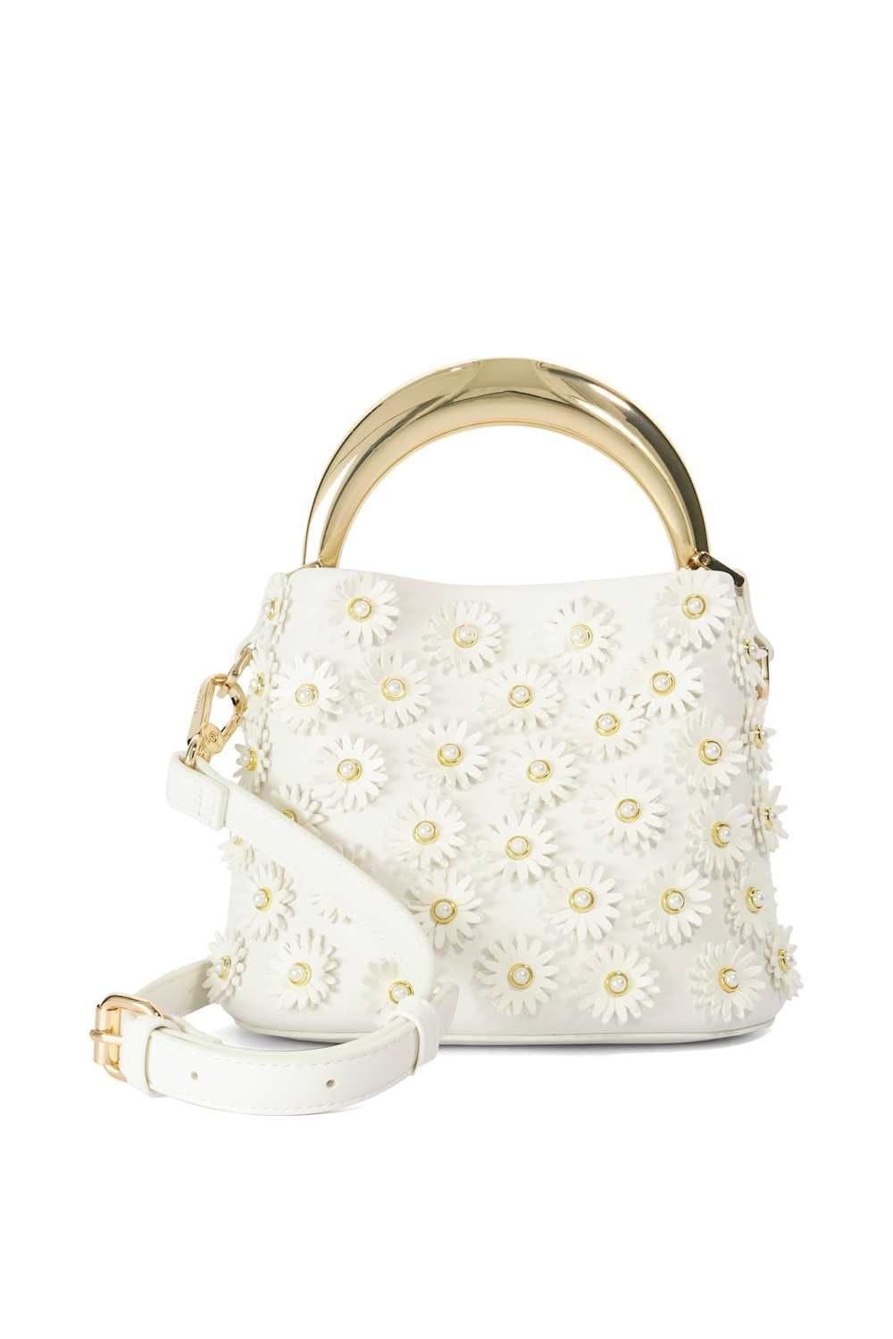 Dune London Dune London Women's 'Dharla' Leather Shoulder Bag in Natural